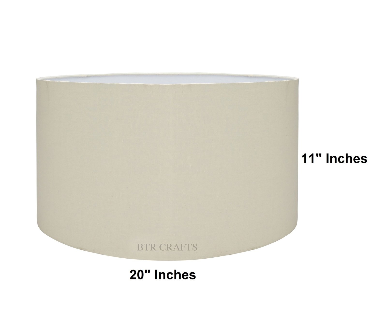 20 Inches Drum Lamp Shade, Suitable For Table and Floor Lamp(Cream) - Image 3