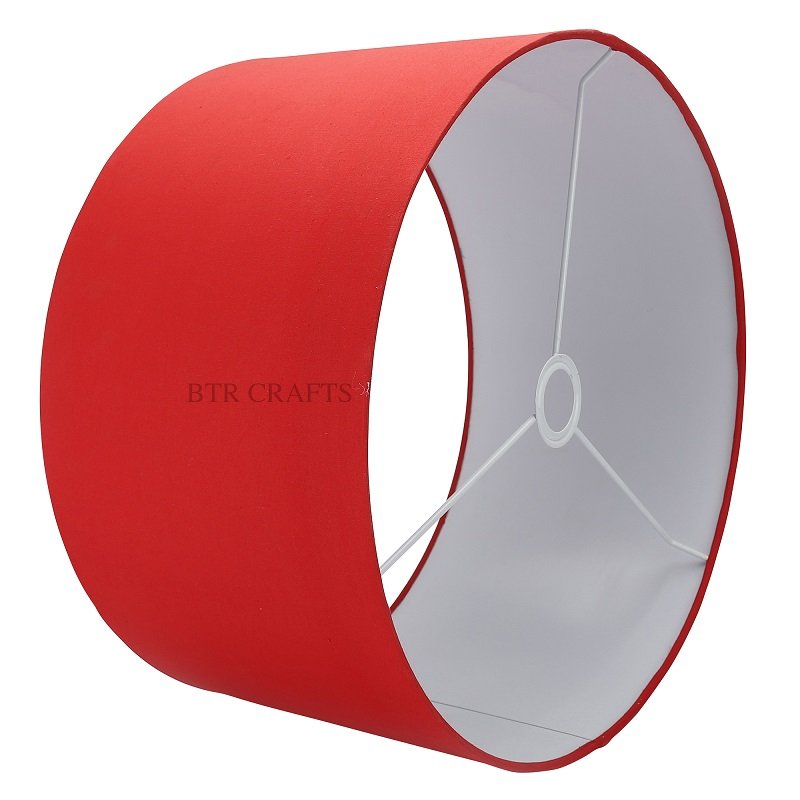 18 Inches Drum Lamp Shade, Suitable For Table and Floor Lamp(Red) - Image 4