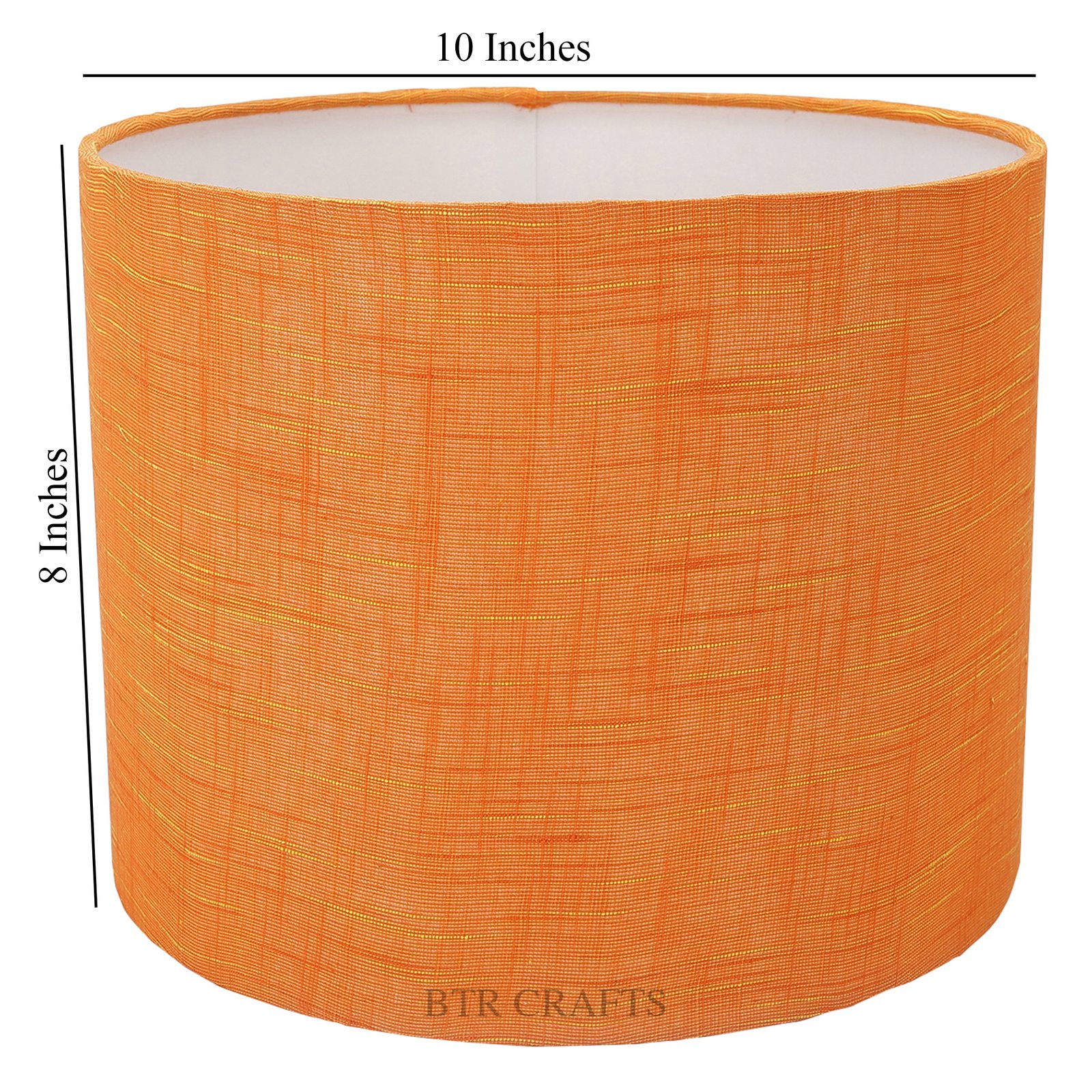 10 Inches Drum Lamp Shade, Suitable For Table and Floor Lamp(Orange Texture) - Image 3