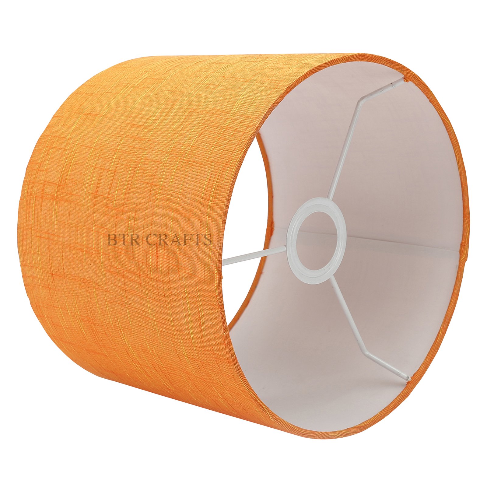 10 Inches Drum Lamp Shade, Suitable For Table and Floor Lamp(Orange Texture) - Image 4