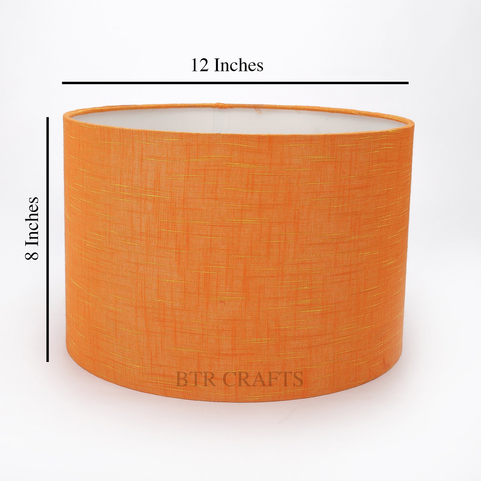 12 Inches Drum Lamp Shade, Suitable For Table and Floor Lamp(Orange Texture) - Image 3