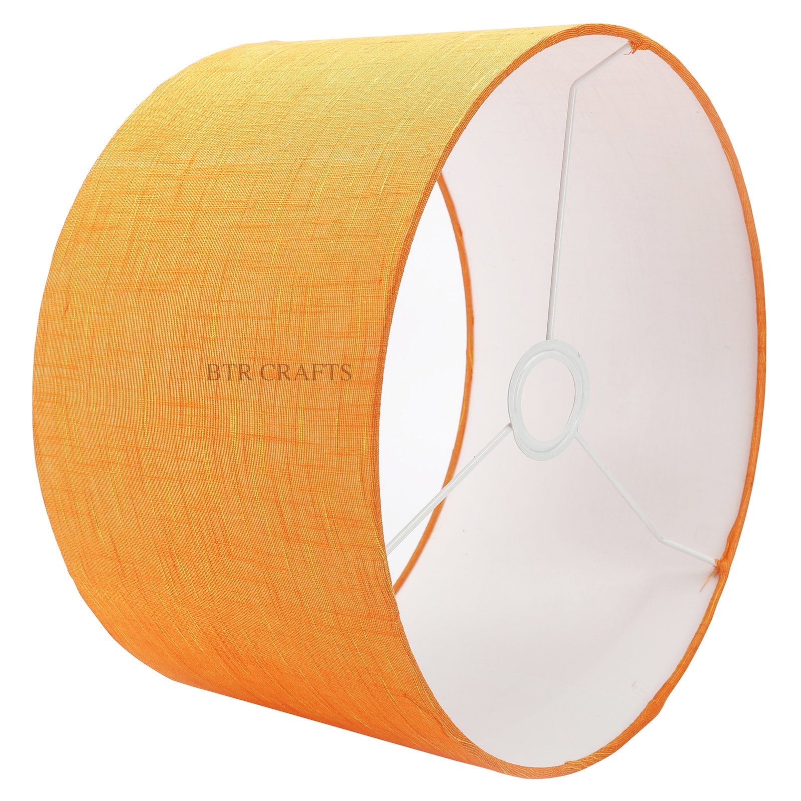 14 Inches Drum Lamp Shade, Suitable For Table and Floor Lamp(Orange Texture) - Image 4
