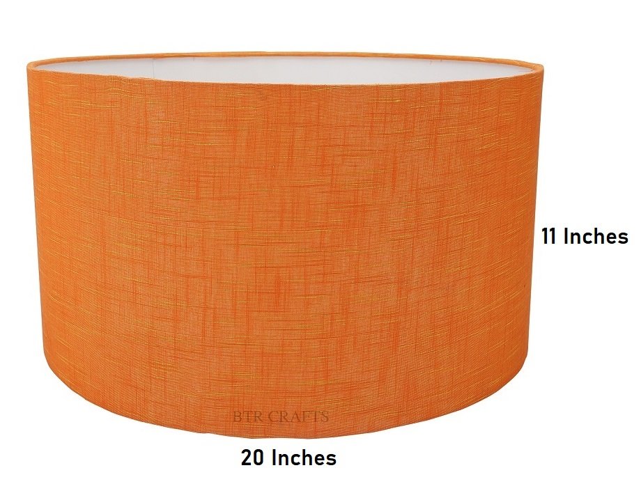 20 Inches Drum Lamp Shade, Suitable For Table and Floor Lamp(Orange Texture) - Image 4
