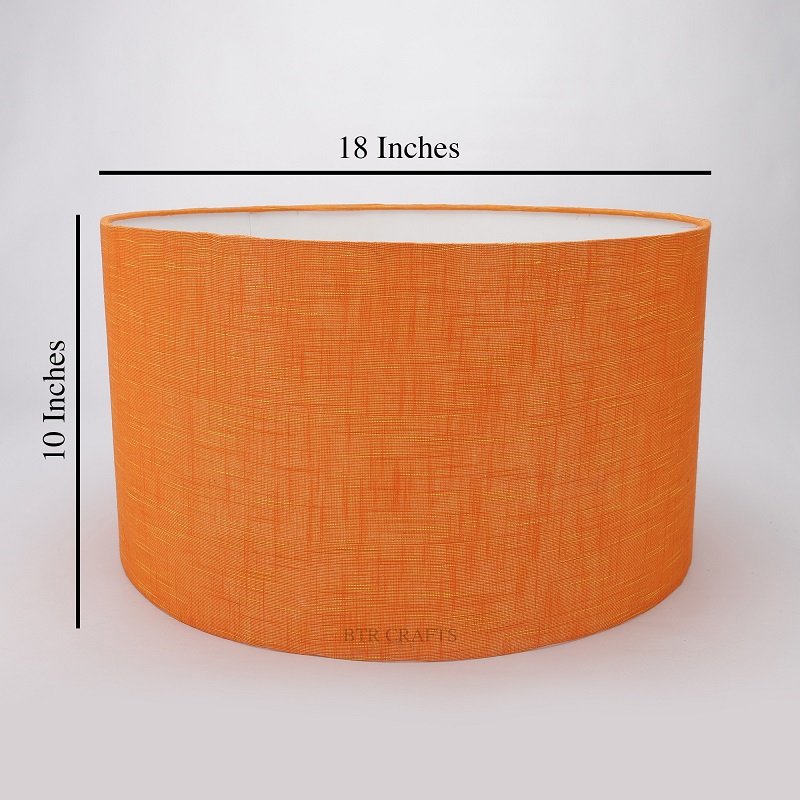 18 Inches Drum Lamp Shade, Suitable For Table and Floor Lamp(Orange Texture) - Image 3