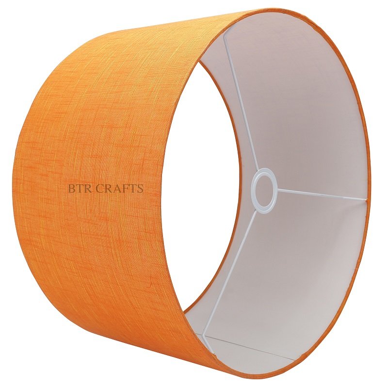18 Inches Drum Lamp Shade, Suitable For Table and Floor Lamp(Orange Texture) - Image 4