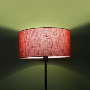 16 Inches Drum Lamp Shade, Suitable For Table and Floor Lamp(Red Texture)
