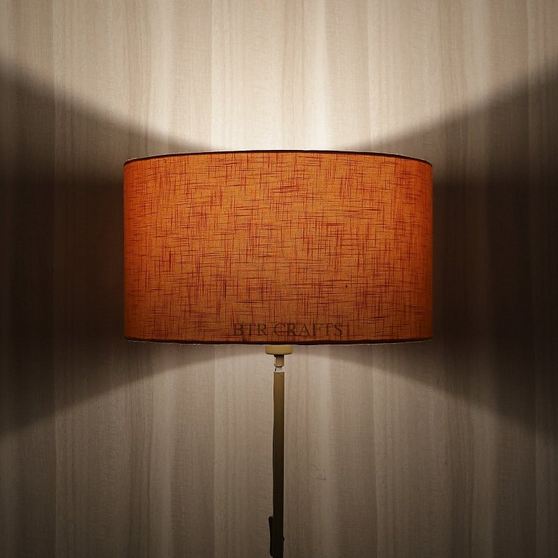 18 Inches Drum Lamp Shade, Suitable For Table and Floor Lamp(Orange Texture)