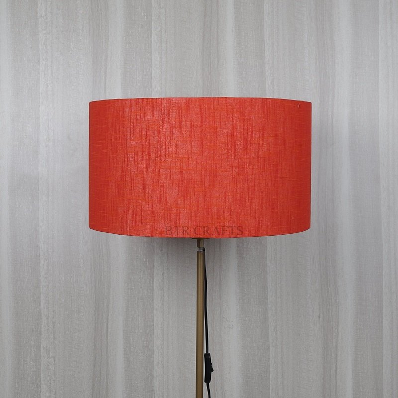 18 Inches Drum Lamp Shade, Suitable For Table and Floor Lamp(Red Texture) - Image 2