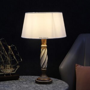 Twister Wooden Table Lamp Suitable For Bedroom Office And Living Room, Pack Of 1(Complete Set)