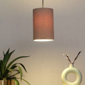 Cylinder Pendant/Hanging Ceiling Light Fixture Living Room, Dining Table, Lobby, Kitchen, Silver Canopy