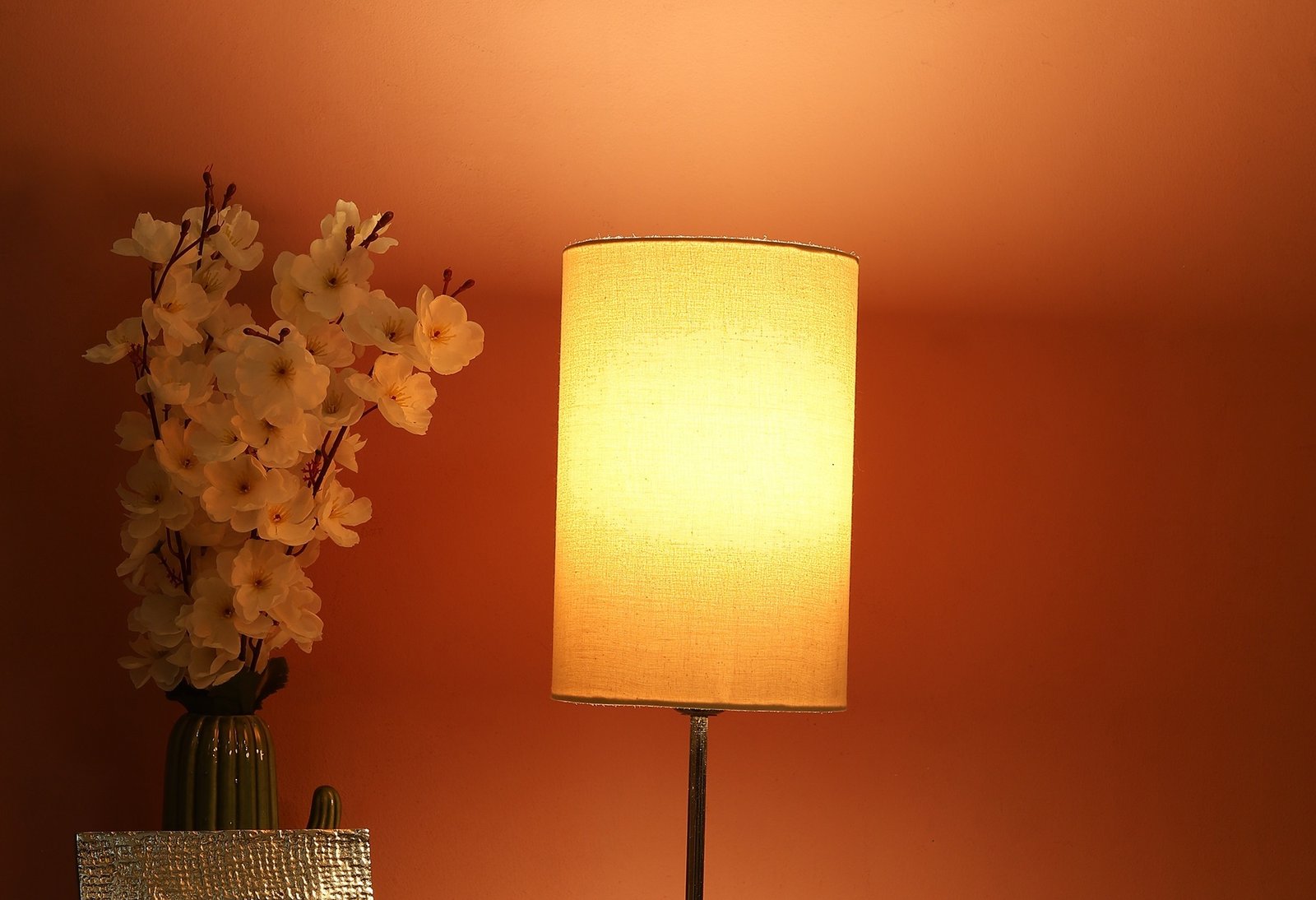 Cream Color Cylinder Lamp Shade Suitable For Table Lamp