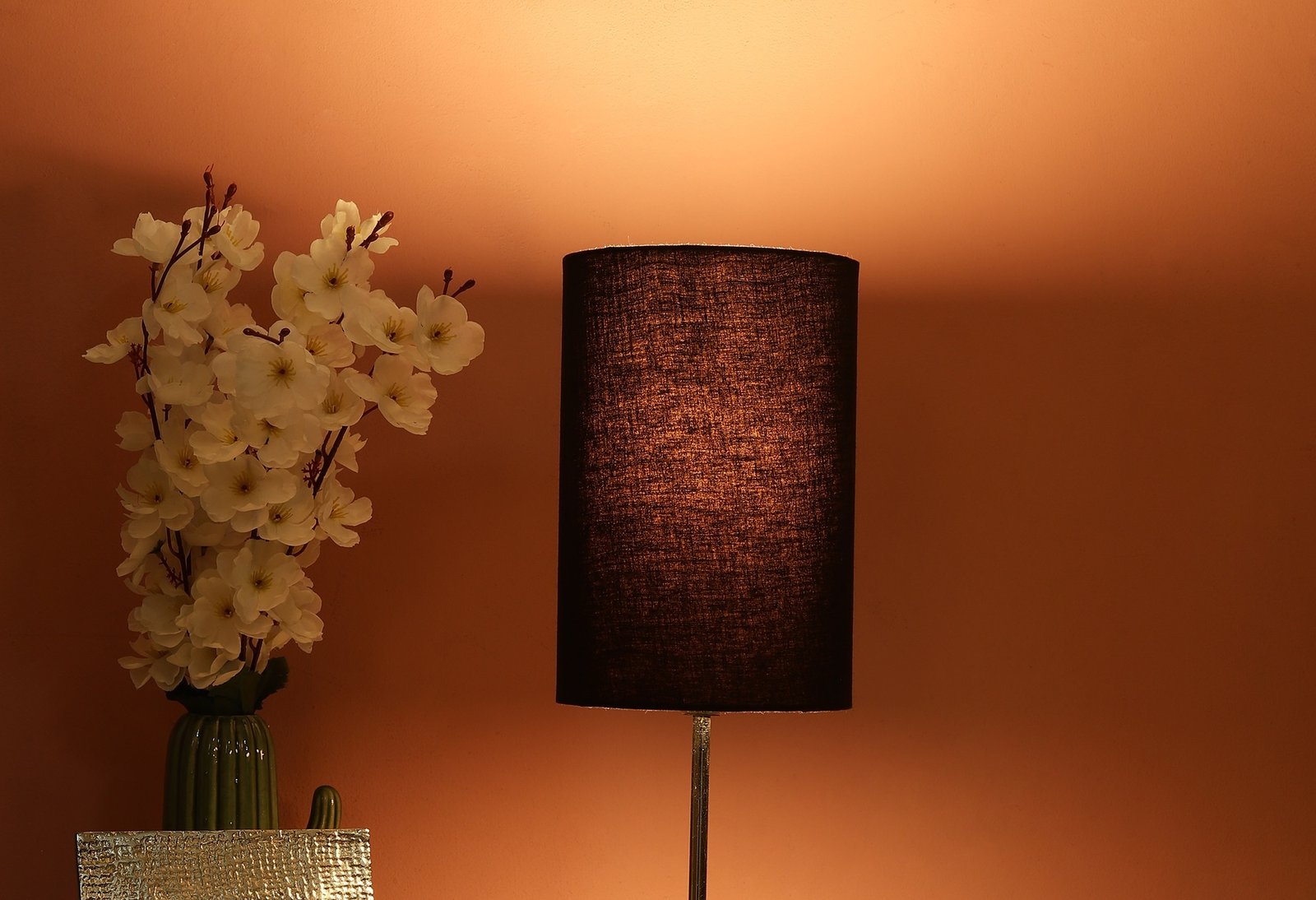 Black Color Cylinder Lamp Shade Suitable For Table Lamp