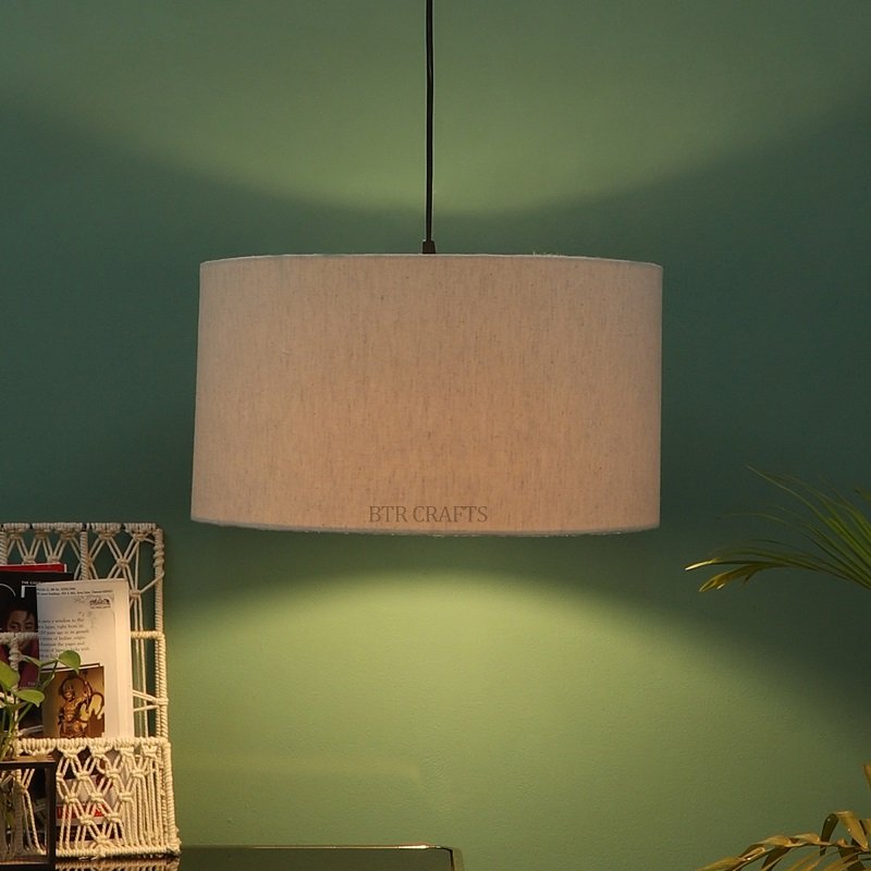 16 Inches Pendant/Hanging Ceiling Light Fixture, Flex Drum Shade for Bedroom, Kitchen, Living Room, Dining Table, Lobby, Kitchen, Black Canopy