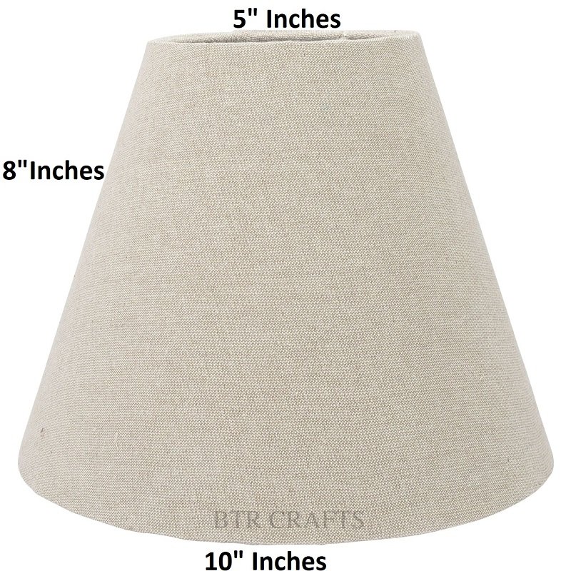 10 Inches Conical Lamp Shade, Suitable For Table and Floor Lamp(Beige) - Image 3