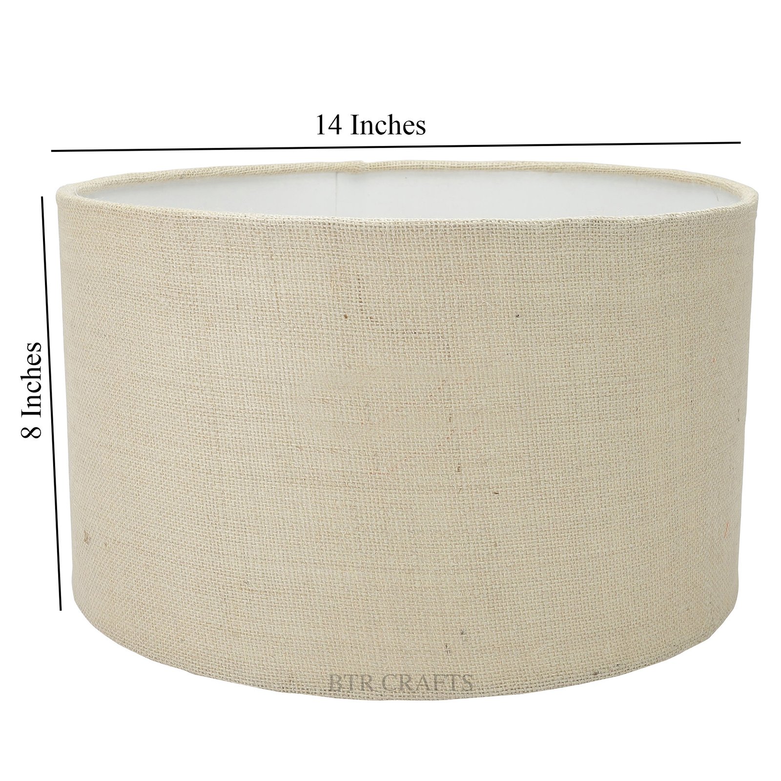 14 Inches Drum Lamp Shade, Suitable For Table and Floor Lamp(Natural Jute) - Image 3