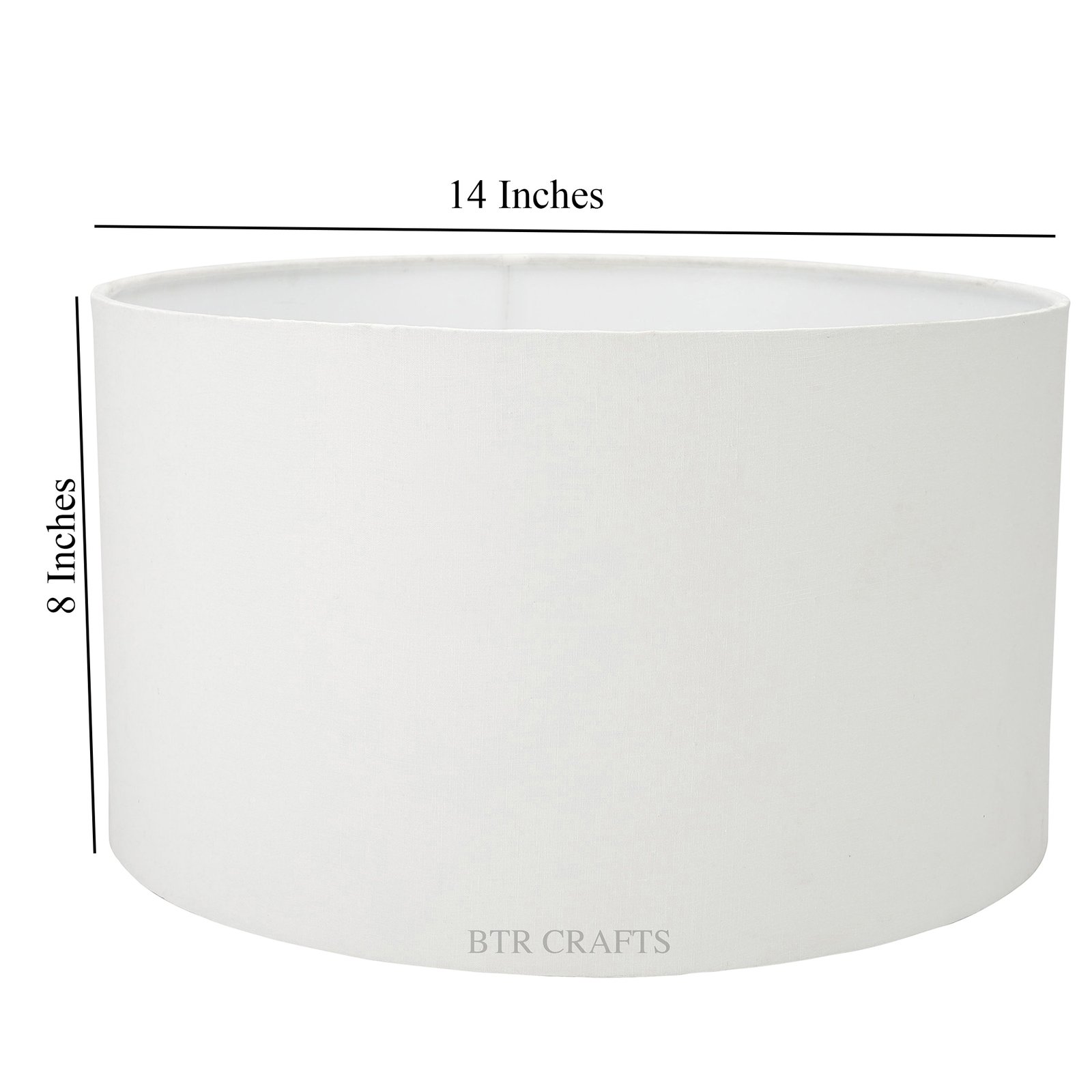 14 Inches Drum Lamp Shade, Suitable For Table and Floor Lamp(White) - Image 4
