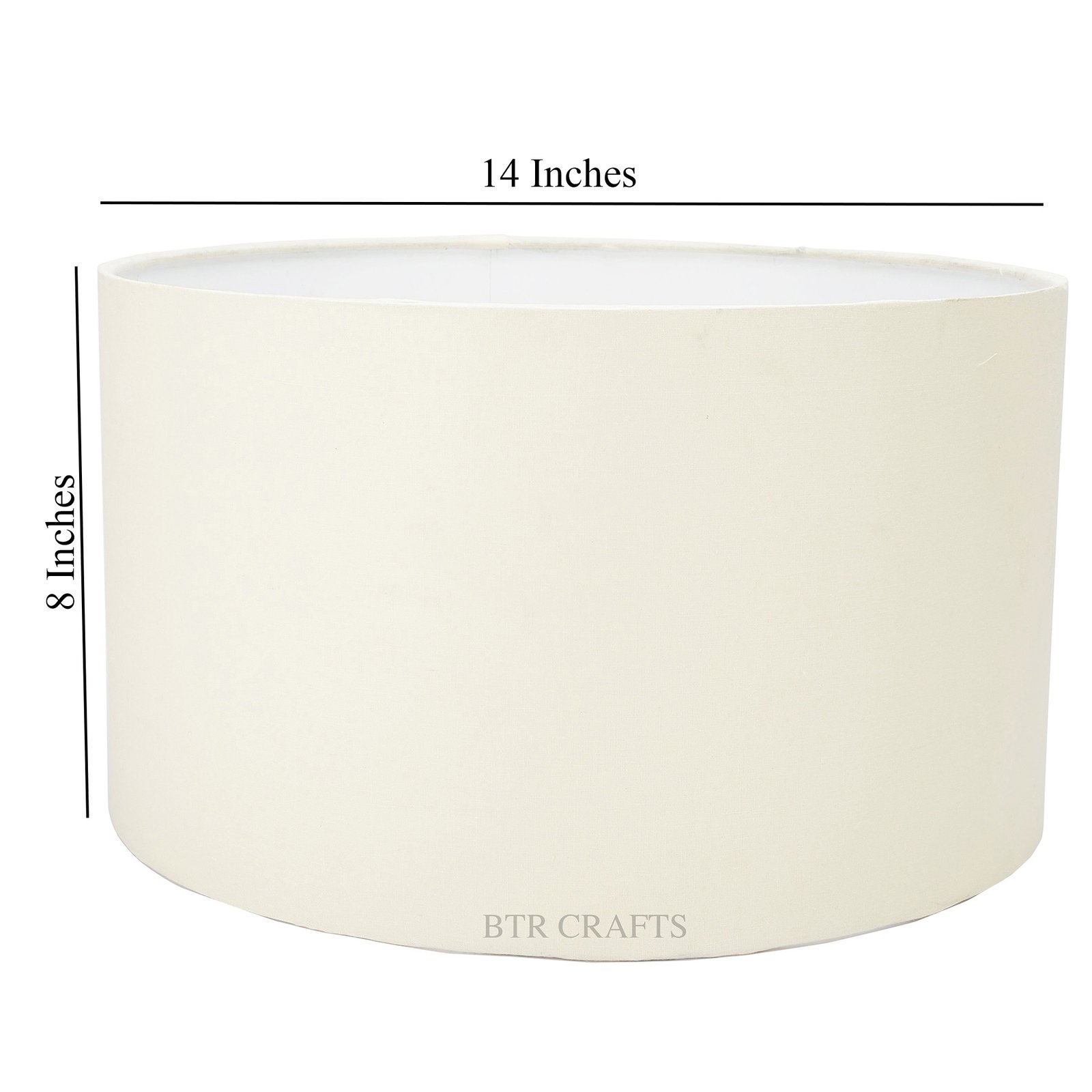 14 Inches Drum Lamp Shade, Suitable For Table and Floor Lamp(Cream) - Image 3