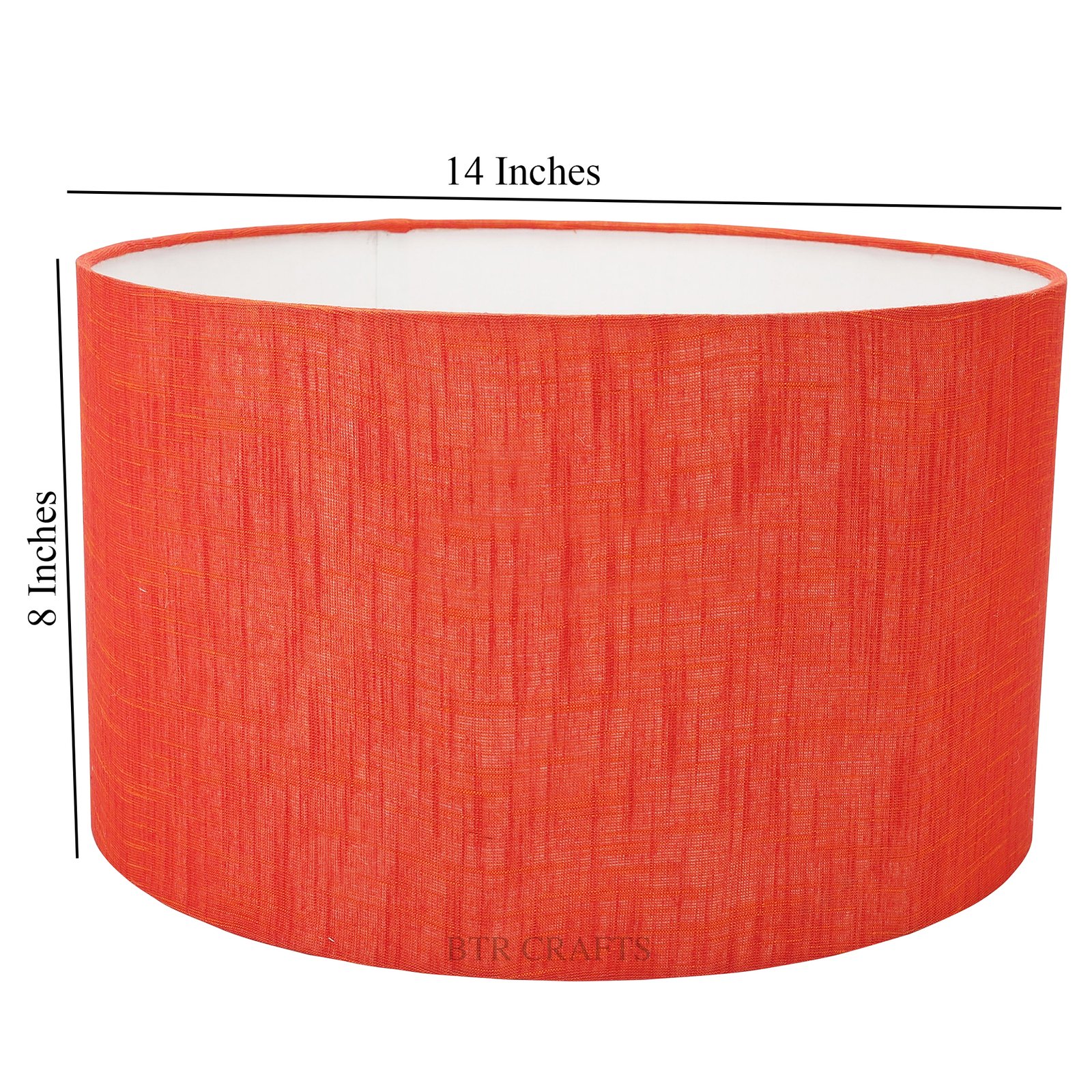 14 Inches Drum Lamp Shade, Suitable For Table and Floor Lamp(Red Texture) - Image 4