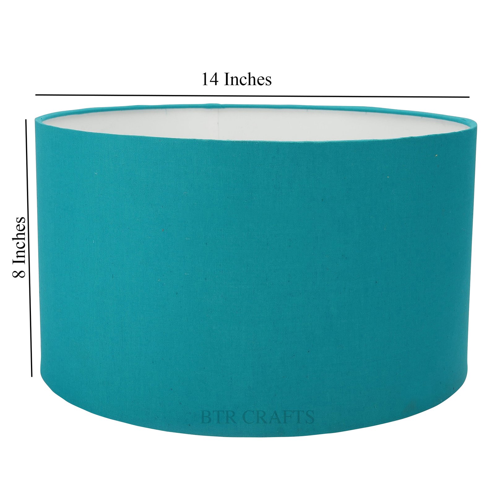 14 Inches Drum Lamp Shade, Suitable For Table and Floor Lamp(Teal) - Image 4