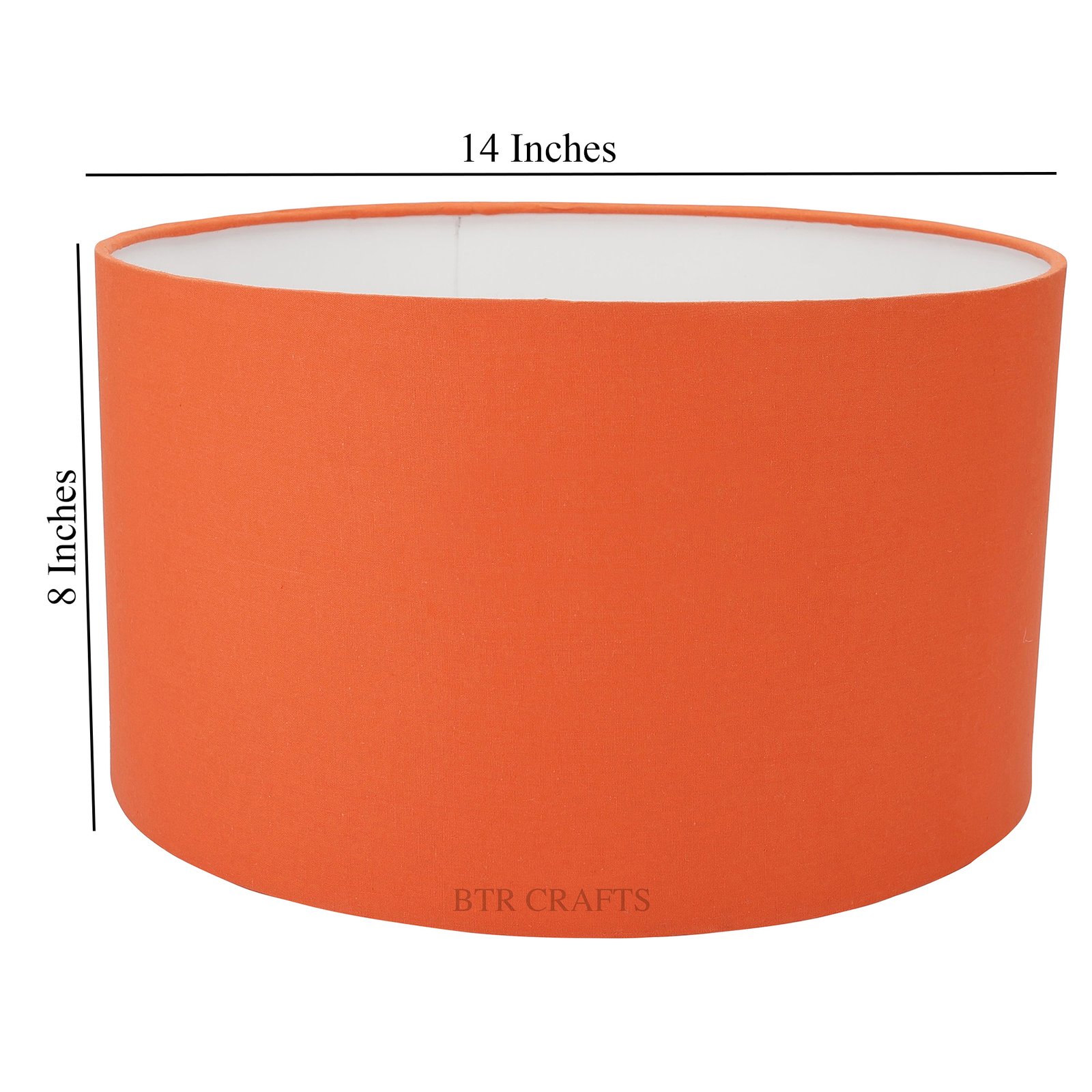 14 Inches Drum Lamp Shade, Suitable For Table and Floor Lamp(Orange) - Image 3