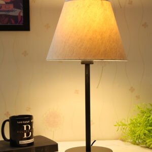 Black Metal Table Lamp Suitable For Bedroom Office And Living Room, Pack Of 1(Complete Set)
