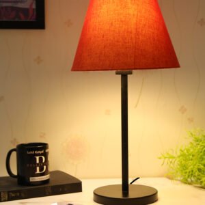 Black Metal Table Lamp Suitable For Bedroom Office And Living Room, Pack Of 1(Complete Set)
