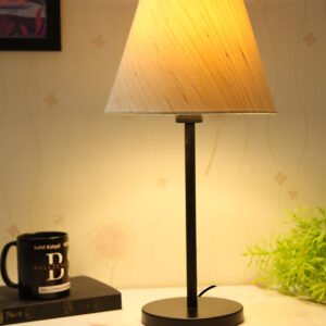 Black Metal Table Lamp Suitable For Bedroom Office And Living Room, Pack Of 1(Complete Set)