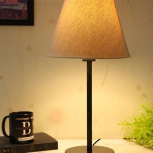Black Metal Table Lamp Suitable For Bedroom Office And Living Room, Pack Of 1(Complete Set)