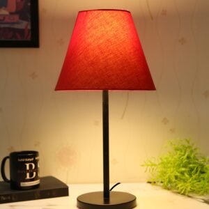 Black Metal Table Lamp Suitable For Bedroom Office And Living Room, Pack Of 1(Complete Set)