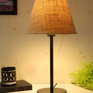 Black Metal Table Lamp Suitable For Bedroom Office And Living Room, Pack Of 1(Complete Set)