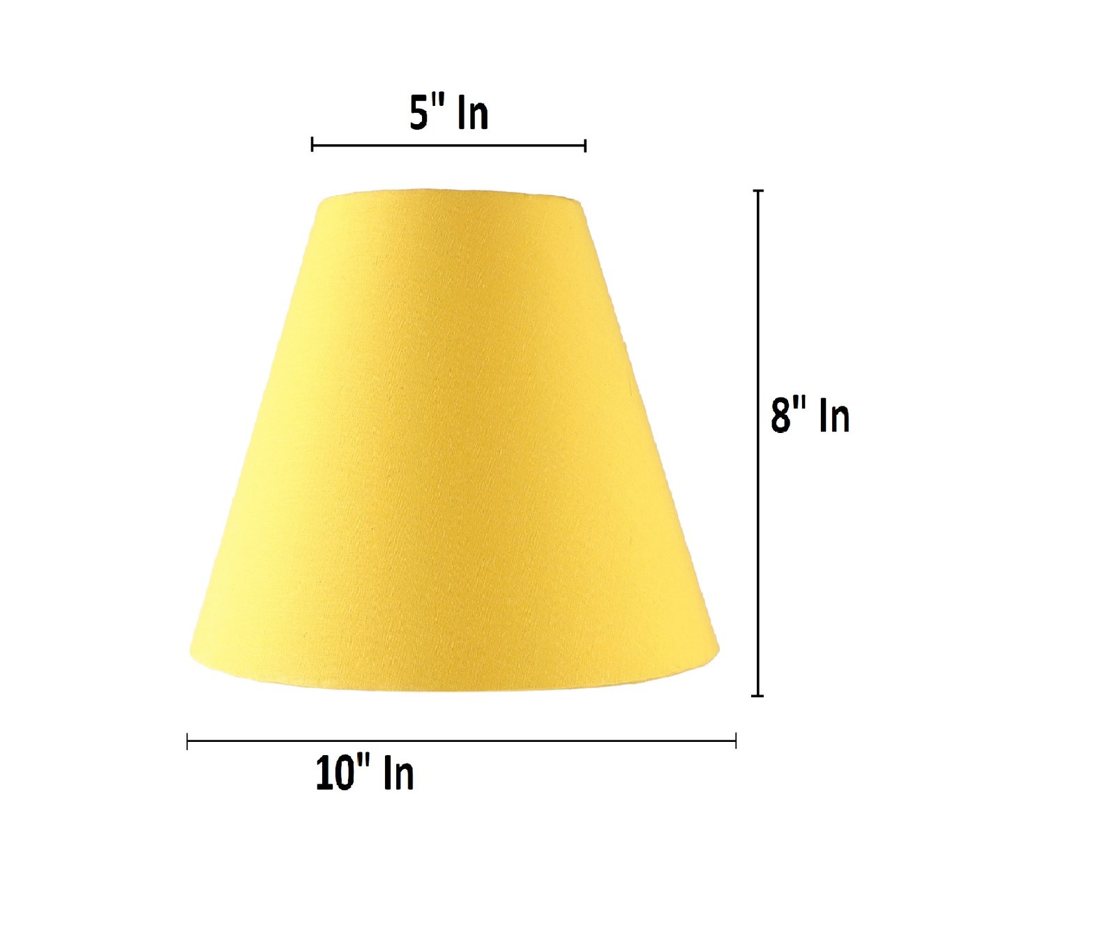 10 Inches Conical Lamp Shade, Suitable For Table and Floor Lamp(Dark Yellow) - Image 3