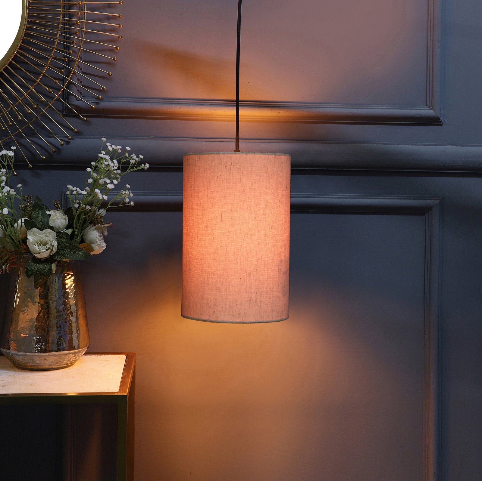 Unique Pendant/Hanging Ceiling Light Fixture for Bedroom, Kitchen, Living Room, Dining Table, Lobby, Kitchen, Black Canopy
