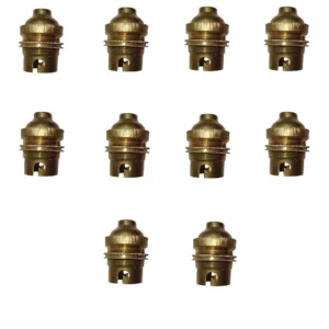 B22 Bulb Holder (5 Cm, Brass Holder)- Set Of 15