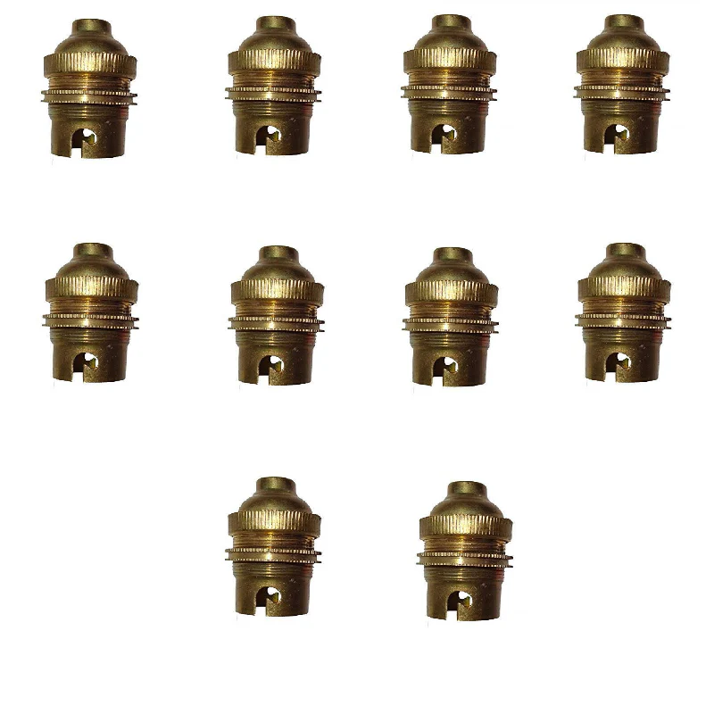 B22 Bulb Holder (5 Cm, Brass Holder)- Set Of 15