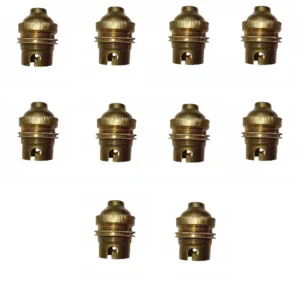 B22 Bulb Holder (5 Cm, Brass Holder)- Set Of 10