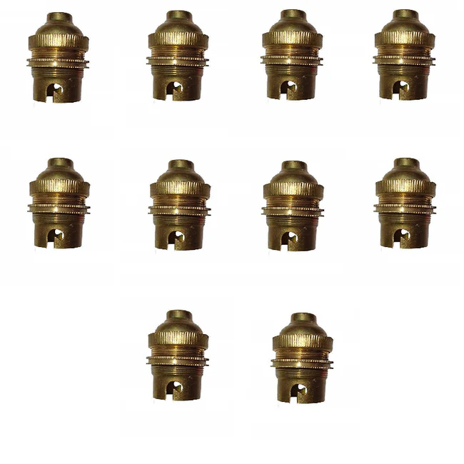 B22 Bulb Holder (5 Cm, Brass Holder)- Set Of 10