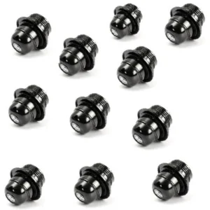 E27 Bulb Holder (5 Cm, Black)- Set Of 20