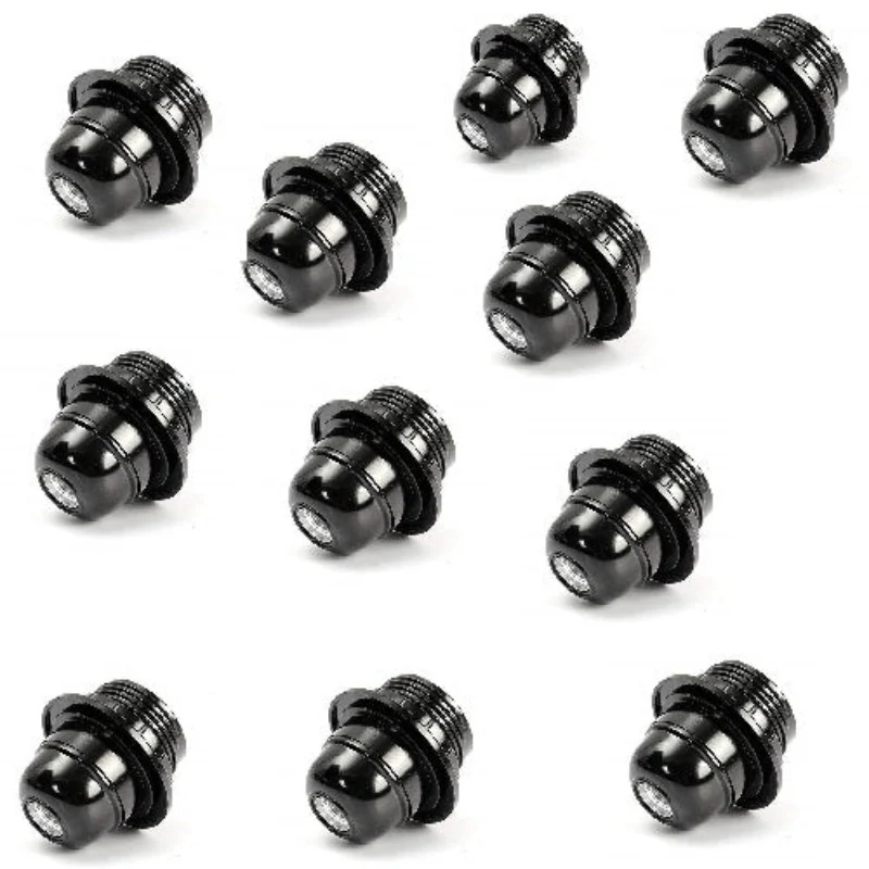 E27 Bulb Holder (5 Cm, Black)- Set Of 20