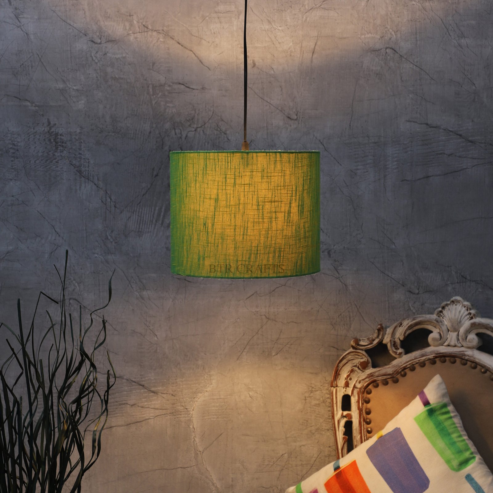 Unique Pendant/Hanging Ceiling Light Fixture for Bedroom, Kitchen, Living Room, Dining Table, Lobby, Kitchen, Silver Canopy