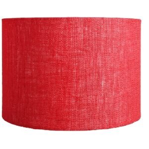16 Inches Drum Lamp Shade, Suitable For Table and Floor Lamp(Red Jute)