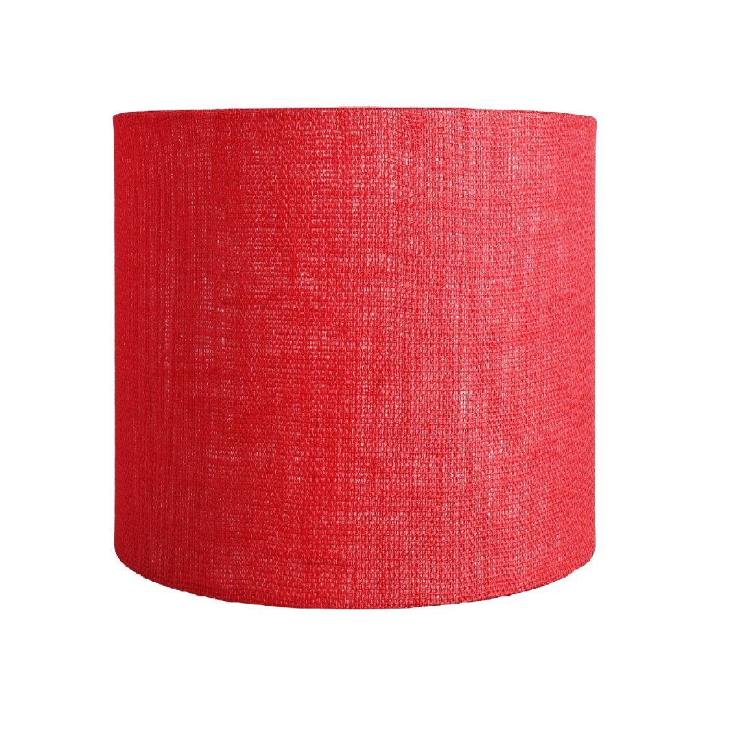 10 Inches Drum Lamp Shade, Suitable For Table and Floor Lamp(Red Jute)