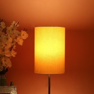 Dark Yellow Color Cylinder Lamp Shade Suitable For Table Lamp